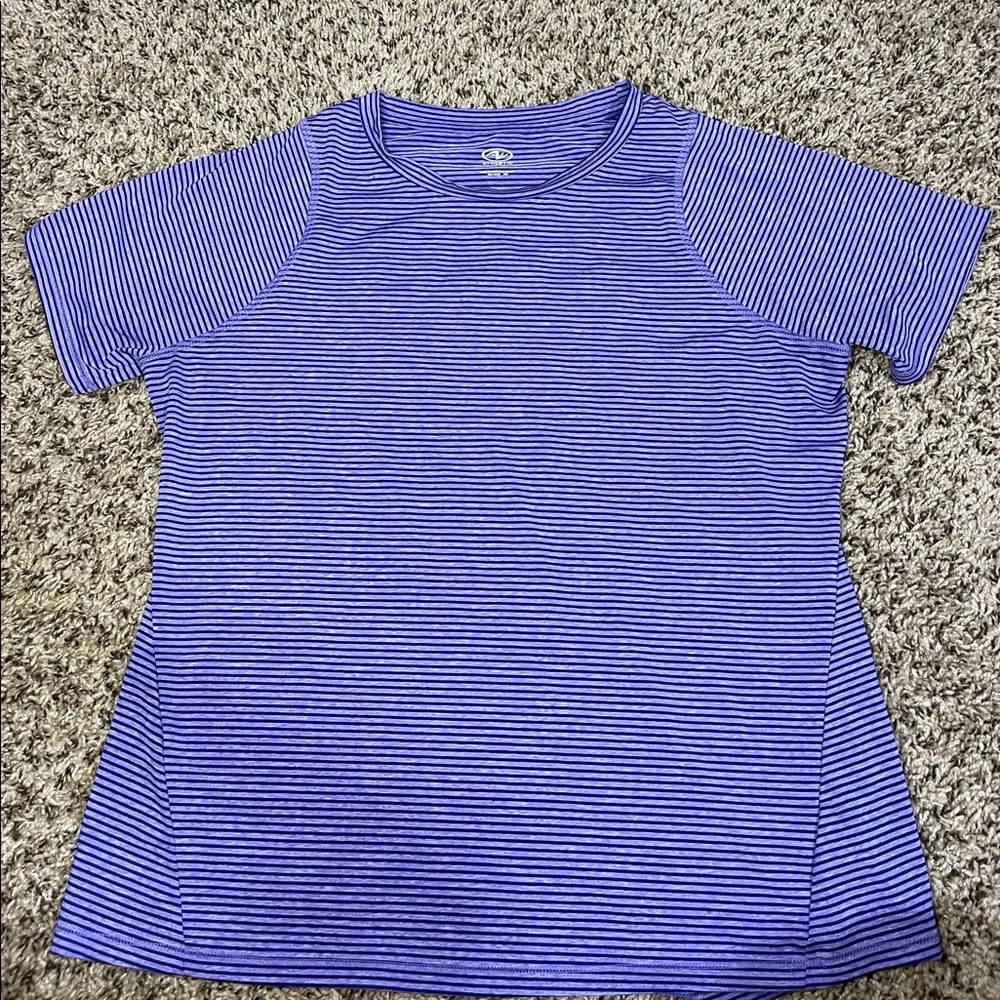 athletic purple shirt